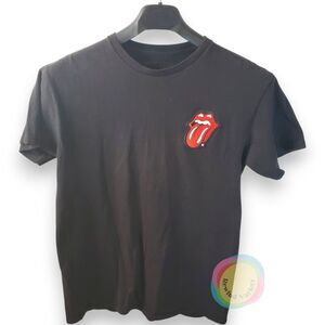 The Rolling Stones T-Shirt Mens M Faded Embroidered Patch Slim